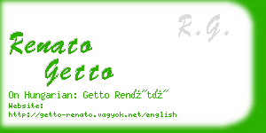 renato getto business card